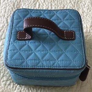Blue Quilted Jewelry Box